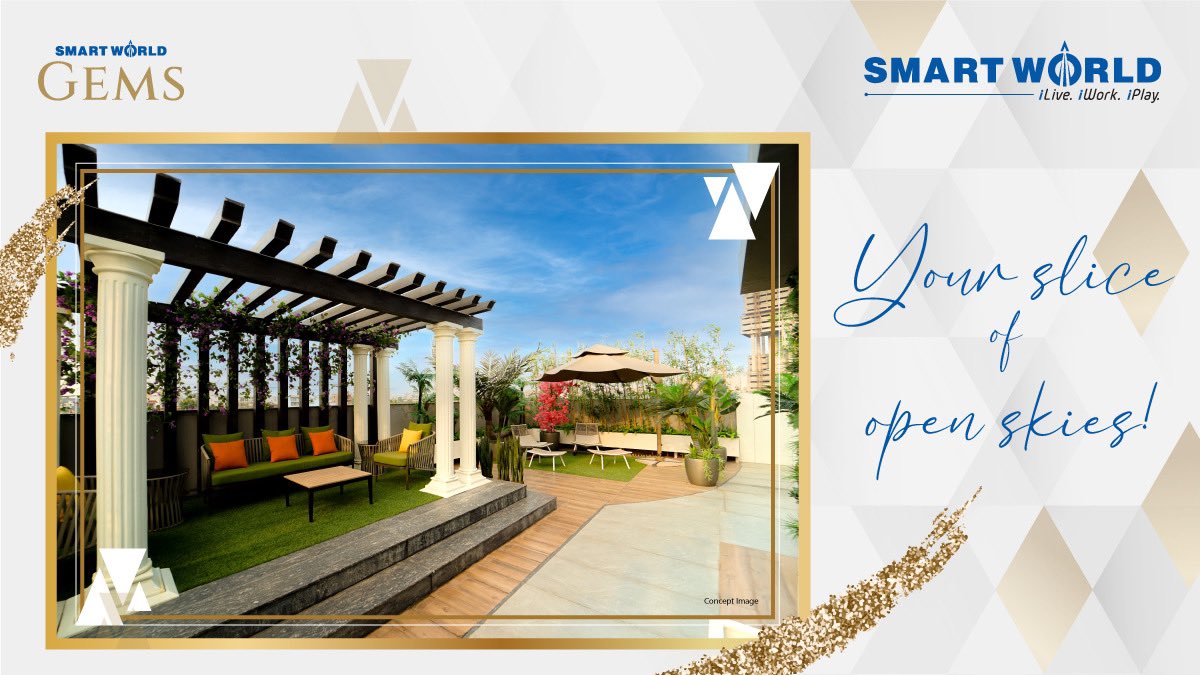 SMARTWORLDDEV's tweet photo. At #SmartworldGems, get the opportunity to possess a part of the endless sky. Wish to get lost in the beauty of the starry night or just want to spend a relaxing evening with your special one, your very own personal terrace is there to make it happen for you.
Book your space now https://t.co/ZuRrHUKitF
