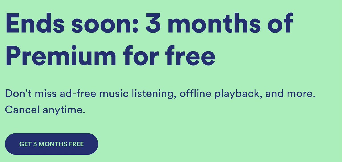 priyankaiitk's tweet image. Amazing deal on @Spotify for existing users. Pay for 1 month and get 2 months free! Rs.119 for 3 months. #Deal ends on Dec 29. HURRY! 
#YearEndOffers