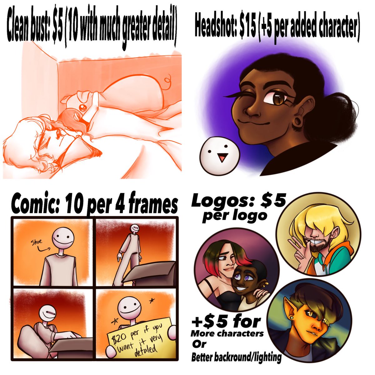 ohitsademon's tweet photo. Finally updated my commissions sheet!
#commisionsopen #CommissionSheet #digitalart https://t.co/K3Mm4ADNXL