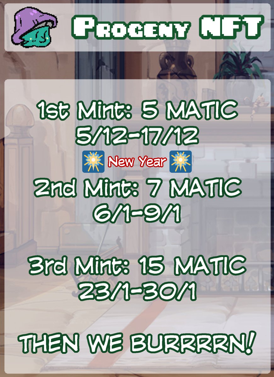 nft_tf's tweet photo. 🎄FESTIVE🎄 minting for #ProgenyNFT will stop in 8 hours❗️

...but on 🎇 New Year's 🎇 we'll hold a special event for our #NFTs holders! 
👑
#NFTCommunity #NFTs #PolygonNFT https://t.co/DUNZK4byaL