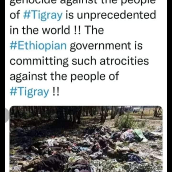 WediHayet7's tweet photo. The people of Tigray are experiencing devastating humanitarian crisis. When drone attacks and airs trikes are conducted and target public infrastructures, it destroys the little vital resources left in Tigray. @ChrisCoons @State DeptSpox #StopBombingTigray https://t.co/MWgLJjdqQ9