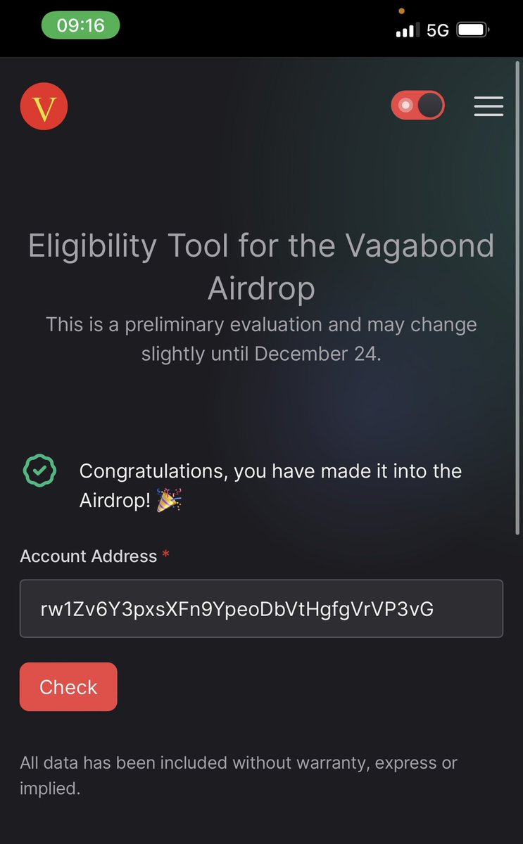 ssimeone88's tweet photo. @Vagabondappio Hi 👋🏻 could anyone from the Vagabond team please explain why did I not receive the airdrop? https://t.co/izi47X7ua6