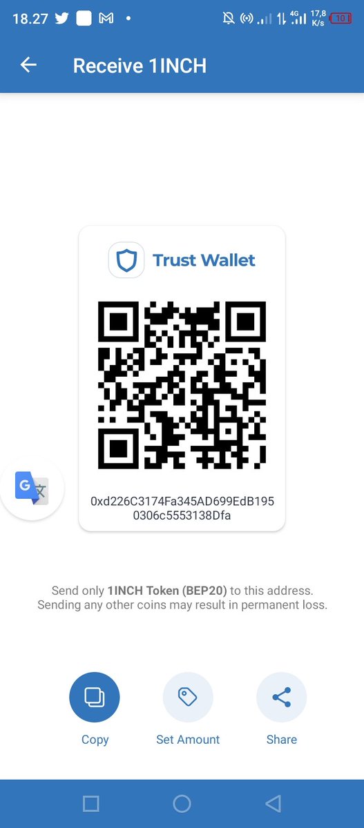 HamidDadang's tweet photo. @TrustWallet @1inch Semoga beruntung untuk kita semua

0xd226C3174Fa345AD699EdB1950306c5553138Dfa https://t.co/O65HlGOjM9