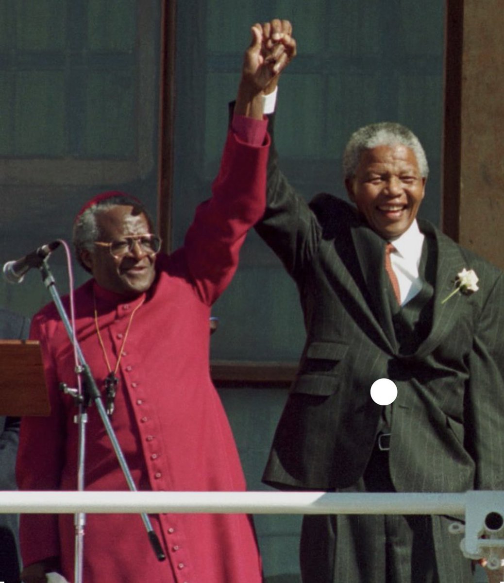 gregmf61's tweet photo. One of the greatest moments of joy I ever experienced was to see #BonganiSibeko laugh uproariously with #ArchbishopDesmondTutu DesmondTutu outside #MayorDavidDinkins’ office, our bullpen, during #NelsonMandela’s visit. 

Fitting that they would pass this life together this year. https://t.co/lP5S1OISOI