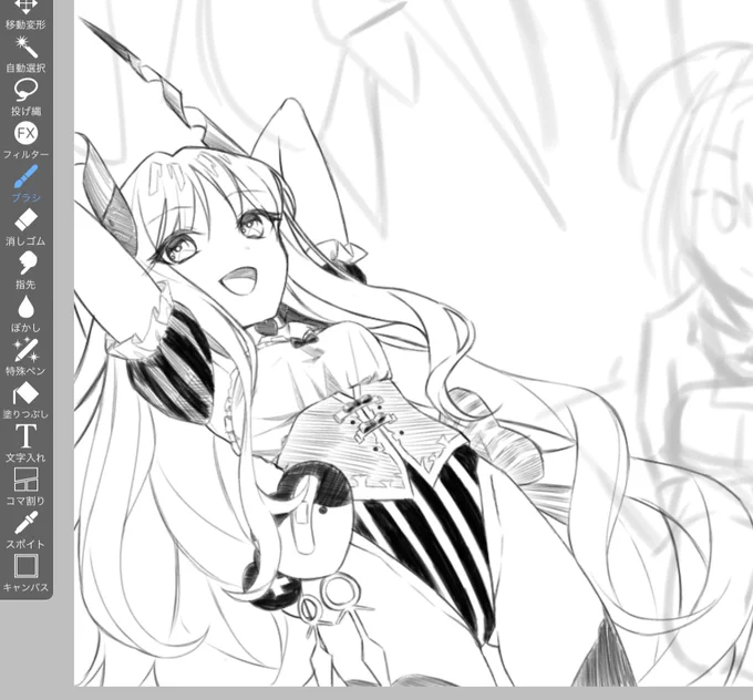 どうしてもこの構図で描きたかったんだ… 