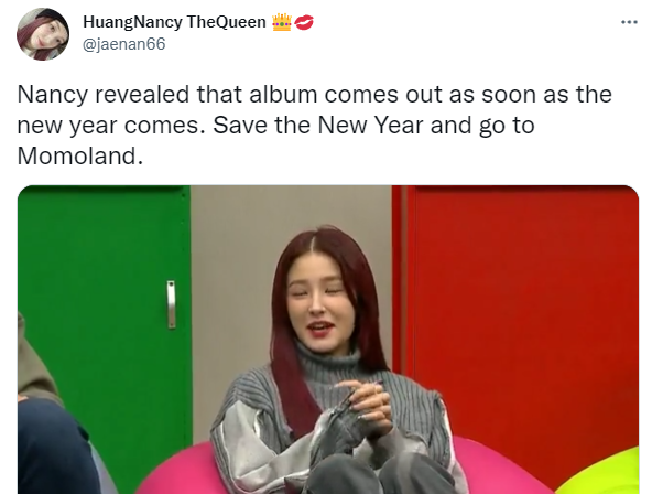 momopatch_merry's tweet photo. Godiva show revealed a clip of nancy talking about how exicted she is for their next comeback with an album,an insider of mld told us that ceo lee had no intention of hyping up the fans,all of the hypes are done by nancy,from the AAA and now in godiva show.
MOMOPATCH https://t.co/MzjU5OmVBf