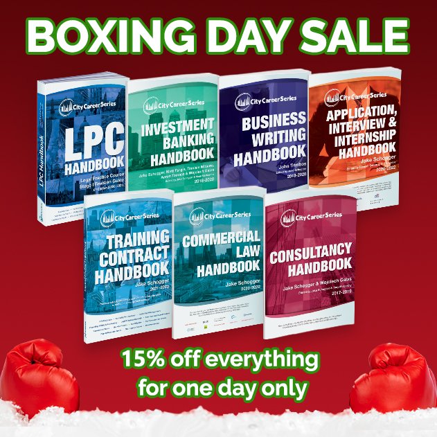 Career_Series's tweet photo. Enter the code "BOXINGDAYINTHECITY" at the checkout of our online store to enjoy a 15% discount on the price of our range of City career handbooks.

Sale ends tomorrow!

https://t.co/TLed13D29A https://t.co/LpCdACRZir