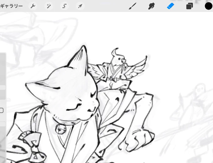 年賀状描いてます(大遅刻) 