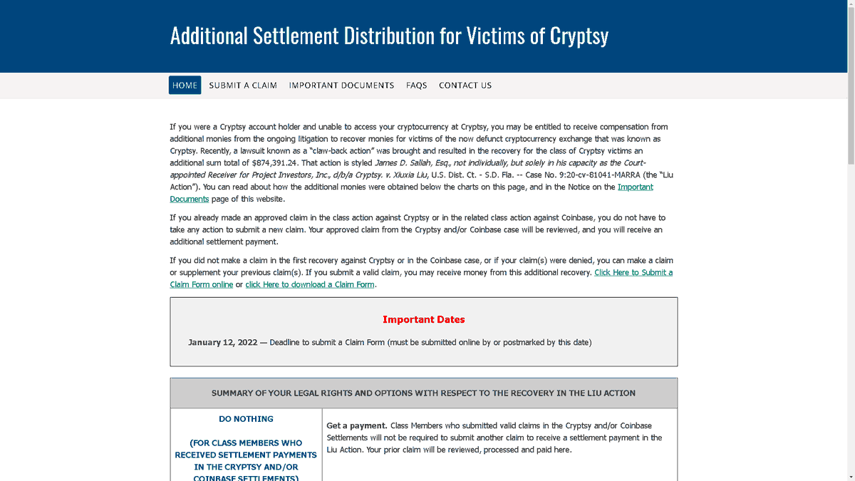 markcexinsco's tweet photo. Cryptsy Claim File last date January, 12 2022 https://t.co/ZcIVjMzXBY
