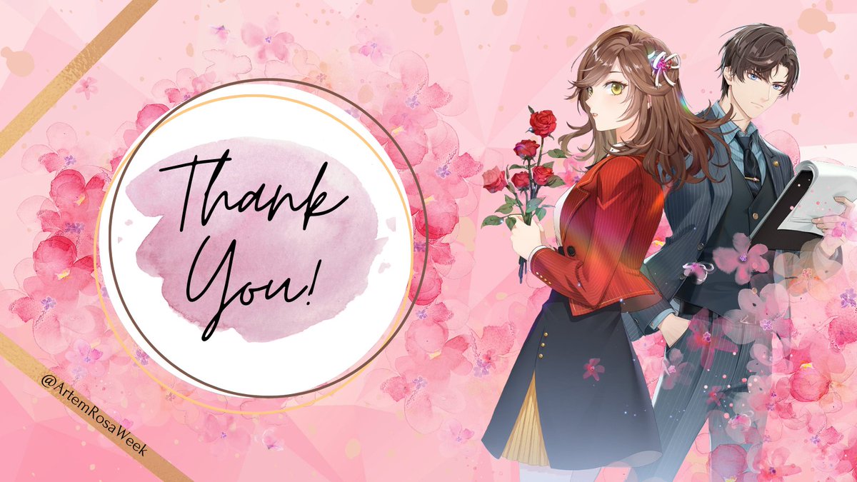 ArtemRosaWeek's tweet photo. And with that #ArtemRosaweek is over! 

Thank you everyone for taking your time to participate during this week 🥺♥️ 

Feel free to keep posting art related to the prompts!

Feel free to give us any feedback! ⚖️🌹 https://t.co/IFzOr0TrPT