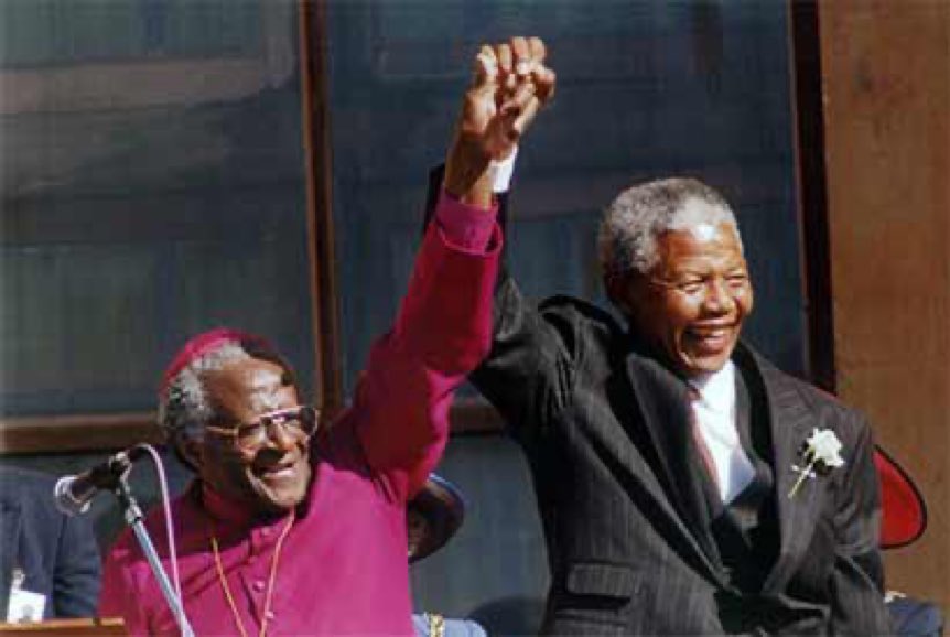 You may have left us, but your words remain.

"Don't raise your voice, improve your argument"

“If you want peace, you don't talk to your friends. You talk to your enemies”

Your example helped shape 🇿🇦 &amp; the 🌍.

Rest In Peace, Rest in Power. 

#DesmondTutu #SouthAfrica