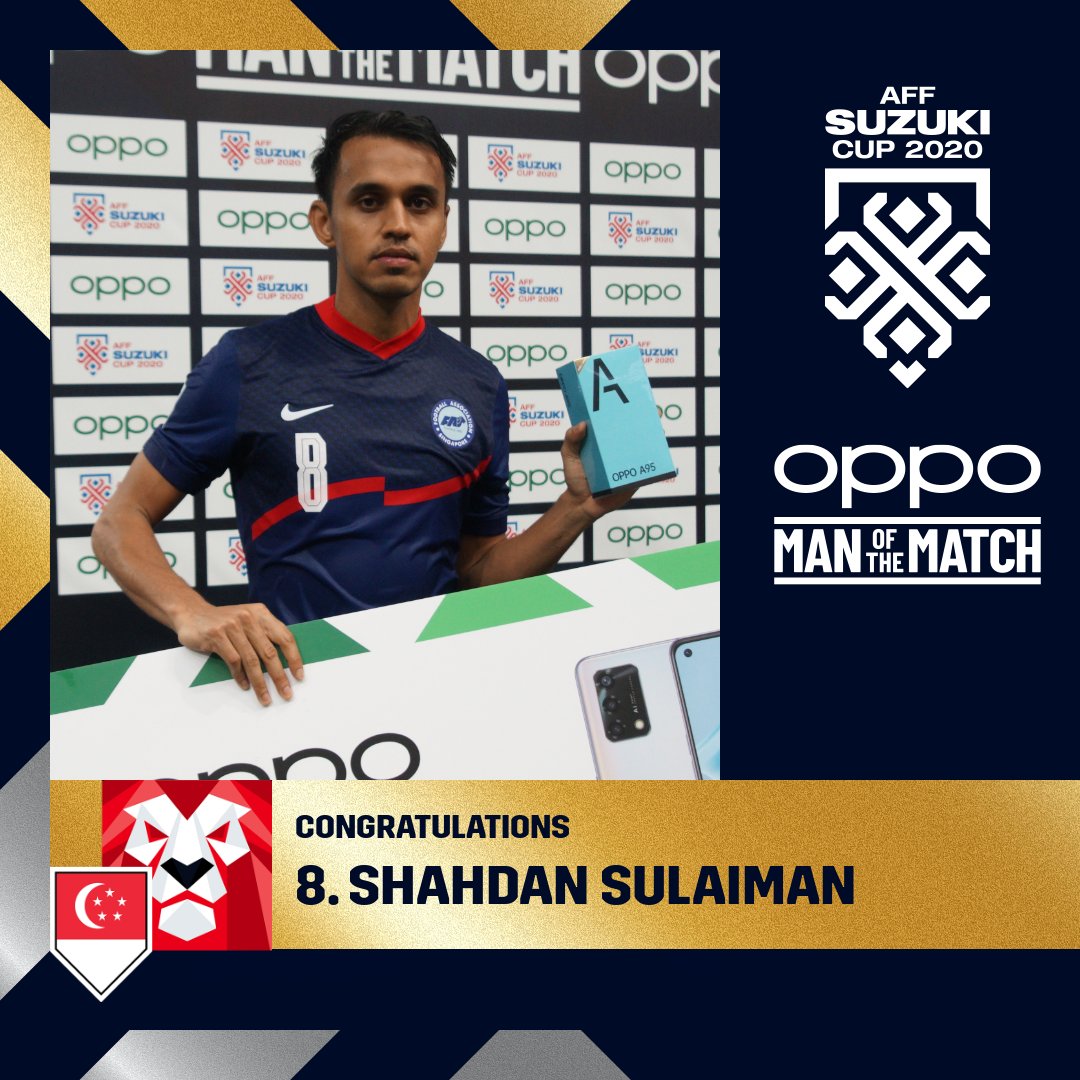 aseanutdfc's tweet photo. ๐ A superb all-round performance and a stunning free-kick...
๐ธ๐ฌ Shahdan Sulaiman was your @OPPO #IDNvSGP Man of the Match!
#AFFSuzukiCup2020 | #RivalriesNeverDie | #OPPOA95 | #TheSmartPerformer https://t.co/KscOwlzJC3