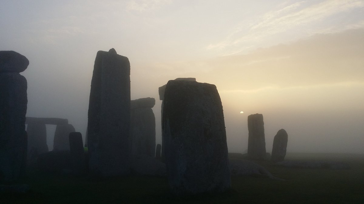 Sunrise at Stonehenge today (26th December) was at 8.10am, sunset is at 4.04pm