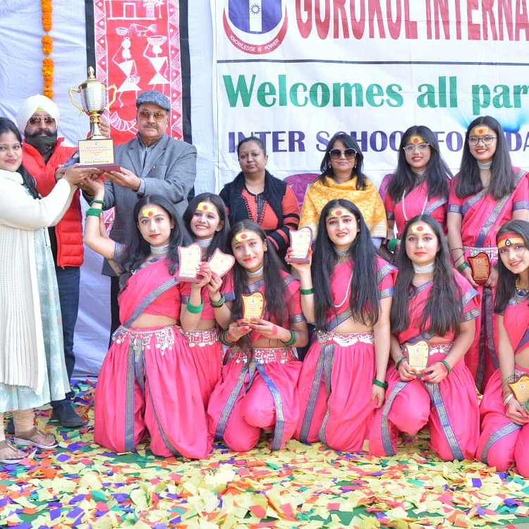 ALamachaur's tweet photo. Our Students 
👨‍💼👩‍💼participated in the *Folk Dance Competition, DHAROHAR organised in Gurukul International School on 22-12-2021* by PSA on the theme 
#mythology
#FirstRunnerUpTrophy
#16PrestigiousSchools  #NainitalDistrict.
 #ArdenProgressiveSchool🌴 https://t.co/jbKCQjpKbV