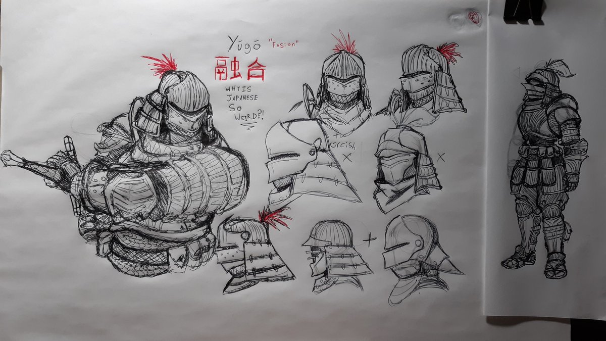 nicht_mehr's tweet photo. Not entirely dead yet; late Christmas night edition
Doing some concepts of smthn' I dreampt up a couple knights ago
#art #traditionalart #conceptart #samuraiknight #dopeopleusetags #Idontknowanymore https://t.co/4imYZNnSTX