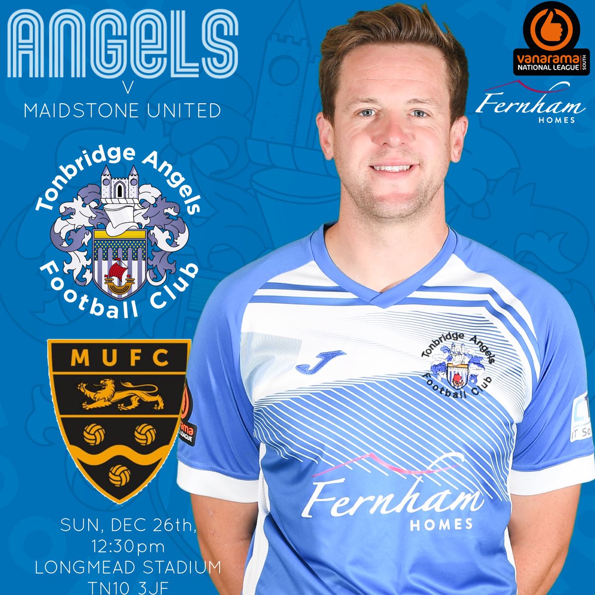 🎅 | Match Day!

Tonbridge Angels v <a href="/maidstoneunited/">Maidstone United</a> 
Kick Off 12:30pm

🎟 All Ticket Game (with segregation in place) - tickets will not be on sale at the turnstiles, please buy in advance here:

Angels fans: tonbridgeangels.co.uk/buy-tickets

Maidstone fans:
bit.ly/3yIMGG5