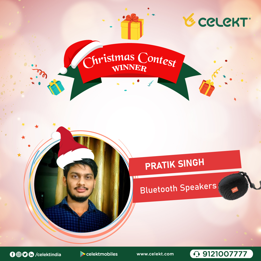 select_mobiles's tweet photo. We are excited  to announce the CHRISTMAS CONTEST WINNERS 🥳🤩
Congratulations to Pratik Singh.
Hope you enjoy your goodie.🎁❤️
We have many such contests coming your way.🤩
Keep answering, keep winning.😎

#merrychristmas #christmastime #christmascontestalert #christmascontest https://t.co/eWfSLPf3eH