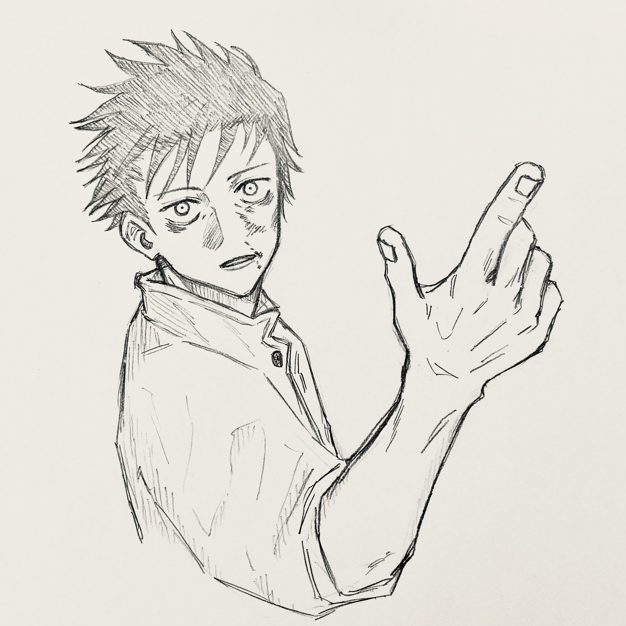 呪術廻戦 乙骨憂太 アナログイラスト 原画版