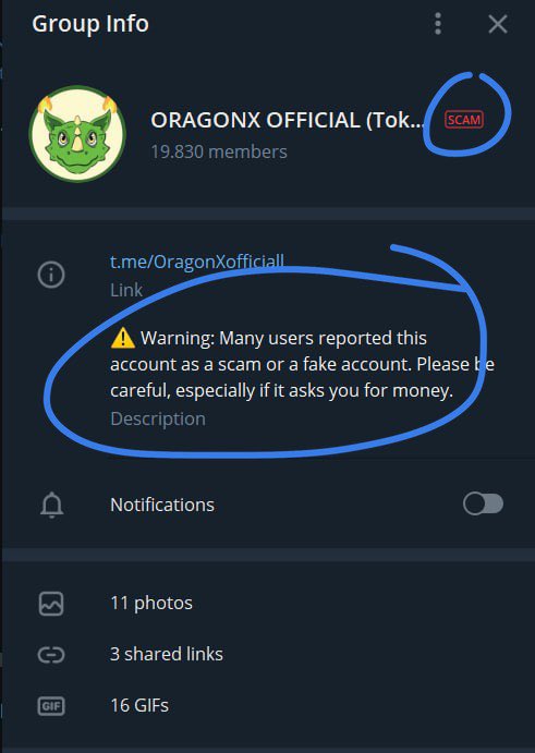 OragonXBsc's tweet photo. Nothing is impossible 🥳🔥
We encountered a fake group using OragonX's name a couple of days ago. With the help from all of our loyal members, now the group's name is already have SCAM stamped in their name. 
Thank you to all of OragonX army. Without you, we're nothing 🔥😍 https://t.co/wmCUffrCMS
