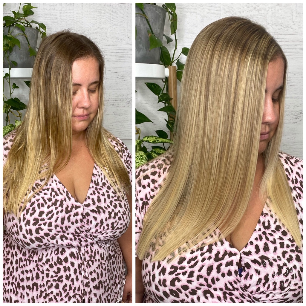 RnRhairbeauty's tweet image. Bringing that balayage right up and creating an effortless blend. To give back an injection of colour all over, a full head of foils was used to create this amazing transformation, of course using @originalmineral cor colour. 🥰❤️⁠
⁠
⁠
#rnrhairandbeauty #originalmineral ⁠