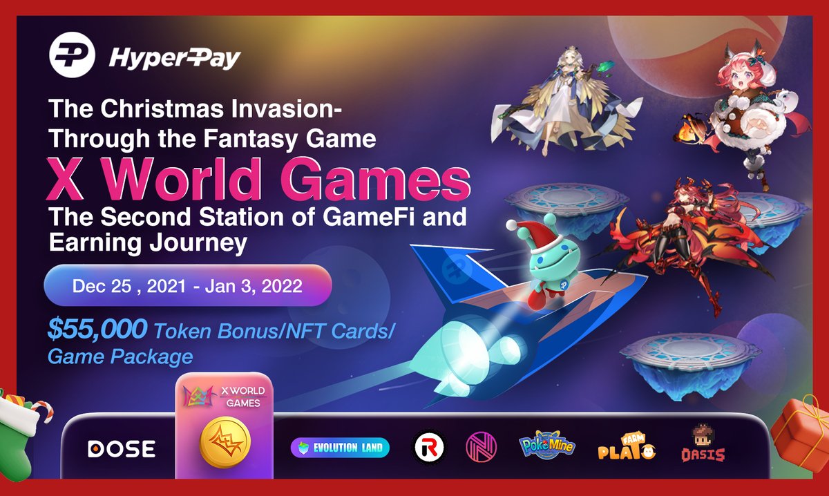 Hpx_Official's tweet photo. Let's reach to the second station of #Xmas Interstellar Tour- #XWorldGames🛩️

✅Follow @xwg_games &amp; @Hyperpay_tech Twitter

RT and Tag 3 friends to join the event and start our journey! 

Check the link for more task details👇👇https://t.co/Q0M10RV9Tc https://t.co/zV8s2cs7V2