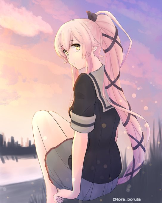 夕焼け空を由良さんと一緒に見たい人生だった。 #艦これ #艦隊これくしょん #由良(艦隊これくしょん) #由良 https://t.co/fVn5OzVJ8s 