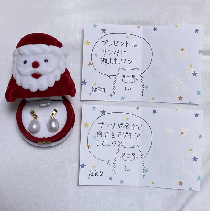 佐藤両々先生(@sato_ryo2)宅のクリスマスに遠隔乱入したゾイ(`・ω・')
メモを姉妹のアドベントカレンダーに、サンタは食卓のインテリアに混ぜておいて頂きましたw 