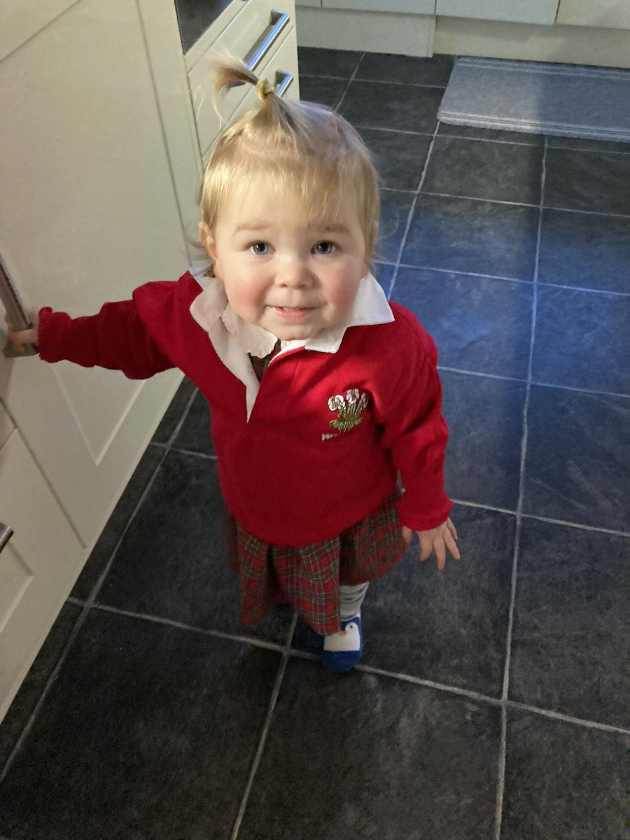 BecButler_'s tweet photo. First Welsh rugby shirt…too late Daddy, she’s with Mummy’s team 🏴󠁧󠁢󠁷󠁬󠁳󠁿 #WALES #welsh #Rugby https://t.co/ENfHDjlnJS