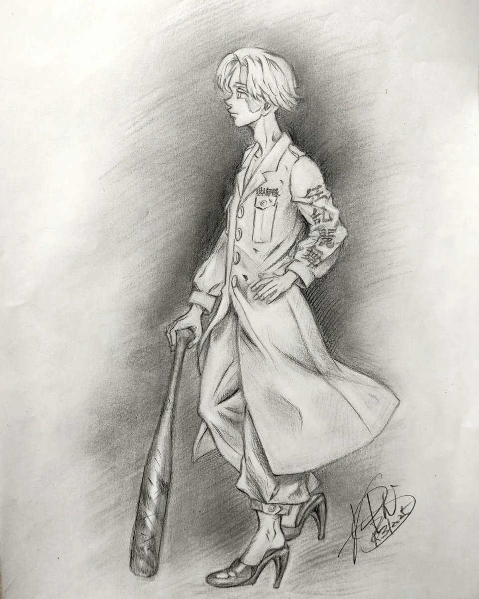 【東京リベンジャーズ】手描きファンアート テーマ】東京リベンジャーズ/イヌピー 久しぶりの手描きイラストは