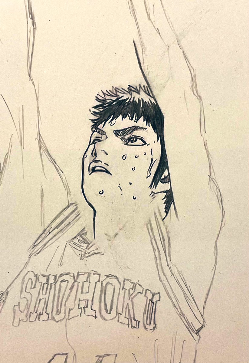 スラムダンクの三井寿描きます スラムダンク 三井寿 色鉛筆 模写 ダインの漫画