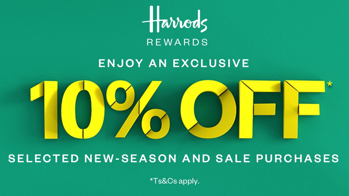 Need an excuse to treat yourself? Get an extra 10% off selected Sale and new-season purchases online and in-store. Not a member? Join now to shop: on.harrods.com/2SV5FfR