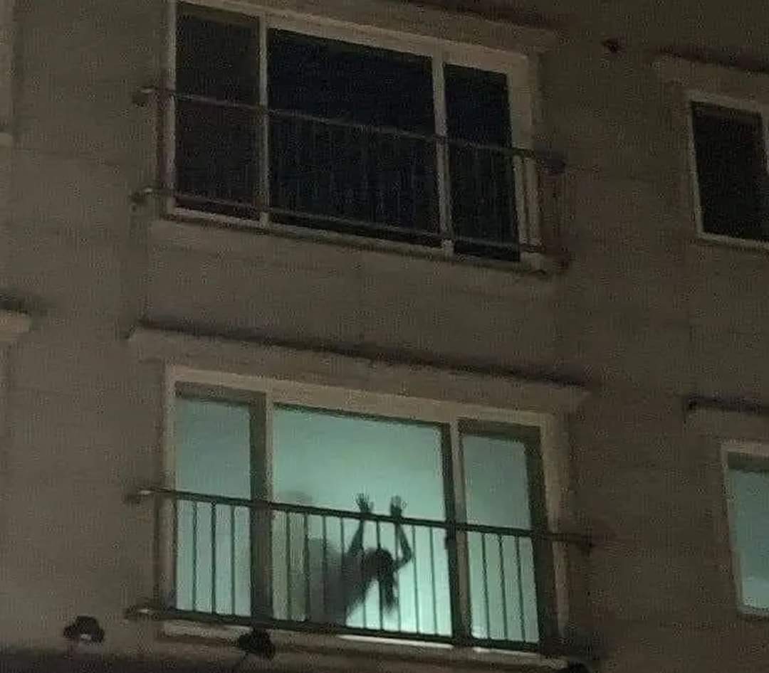 The ghost entered the house next to ours last night.!😟🥺