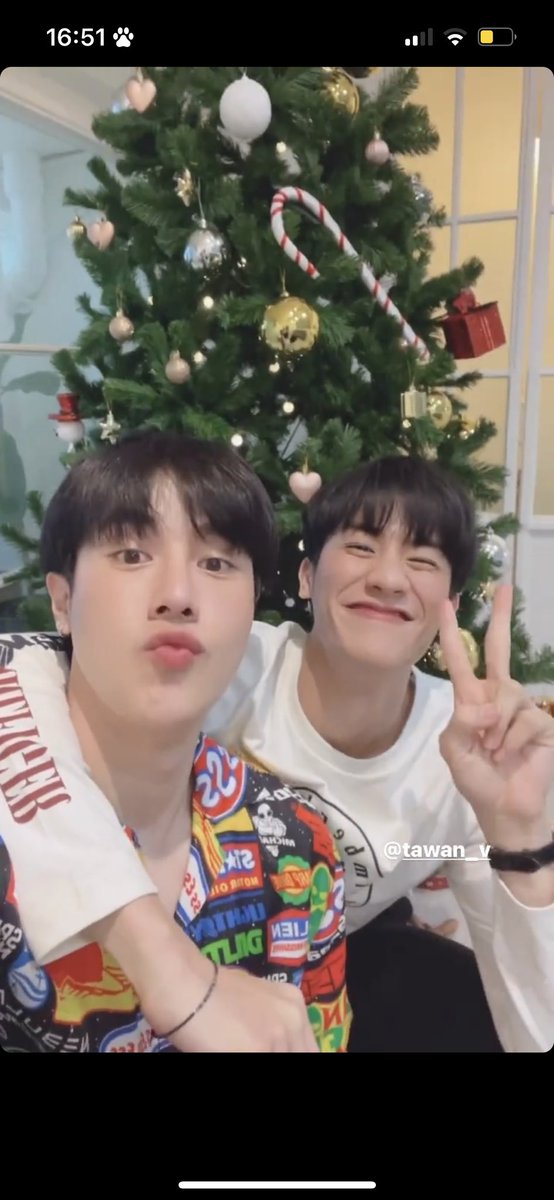 mochiwc's tweet photo. Christmas with TayArm 🎄✨💙💛 #tayarm #เตอาร์ม https://t.co/BBcJpjh2zl