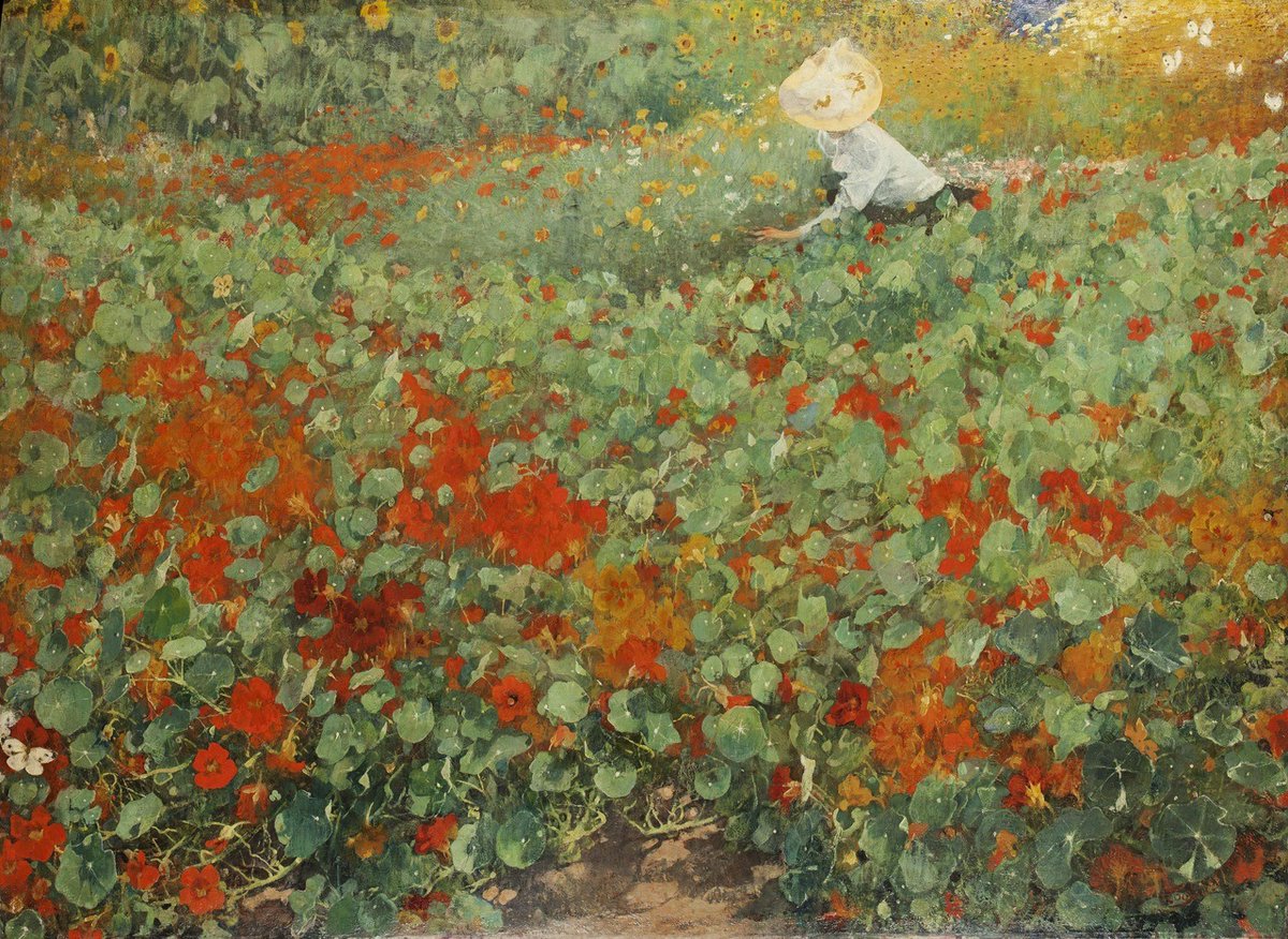 Eind 19e eeuw schildert Jacob van Looy een prachtige bloemenzee van Oost-Indische kers waardoor je je even in Zuid Frankrijk waant. In de podcast Topstukken interviewt Albert Verlinde @vriendenloterij experts over hun favoriete topstuk. Luister en geniet! bit.ly/3mt580u