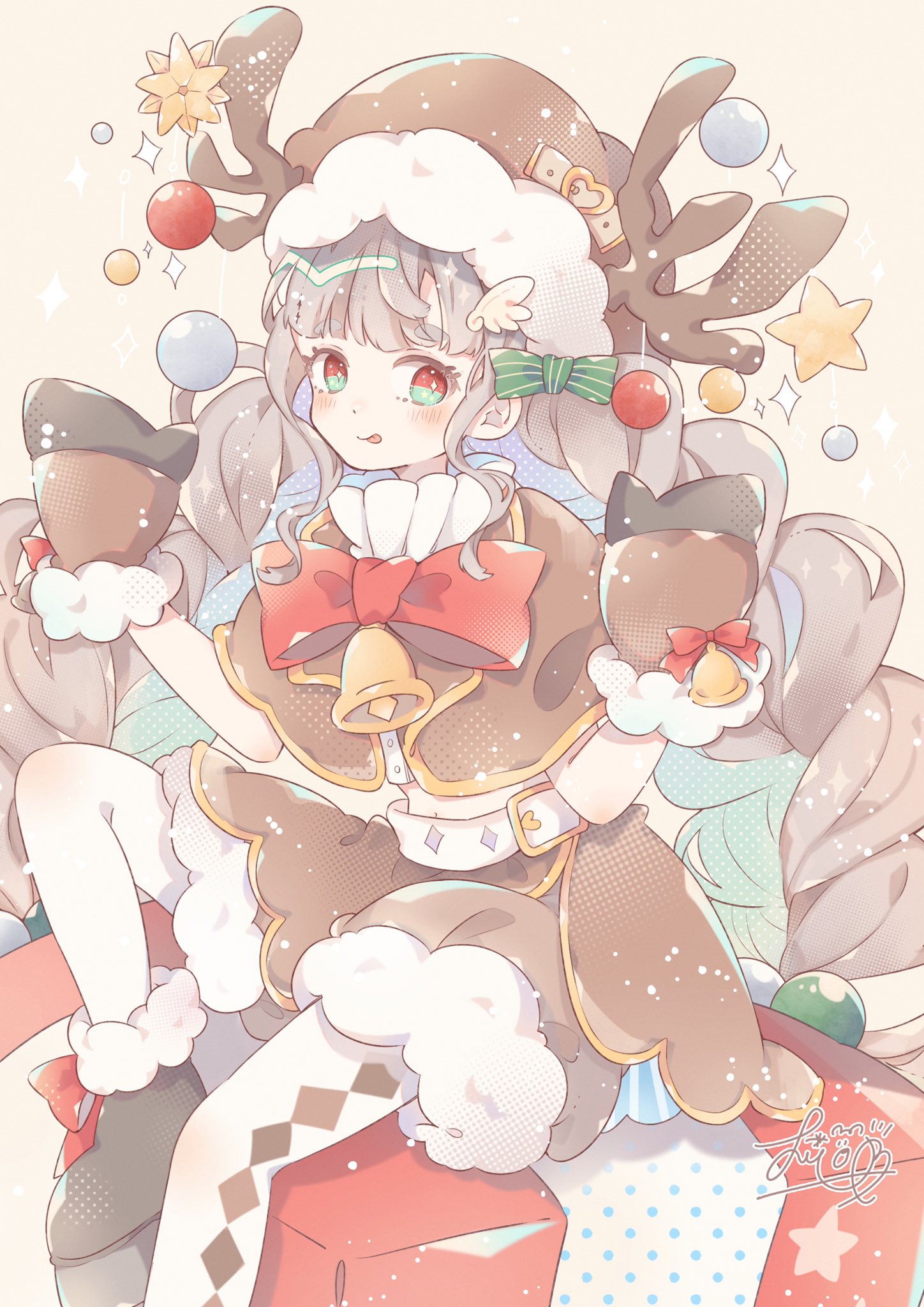 むと 1日遅くなっちゃったけど クリスマスイラスト 断然トナカイ推しです T Co lc6sigq8 Twitter