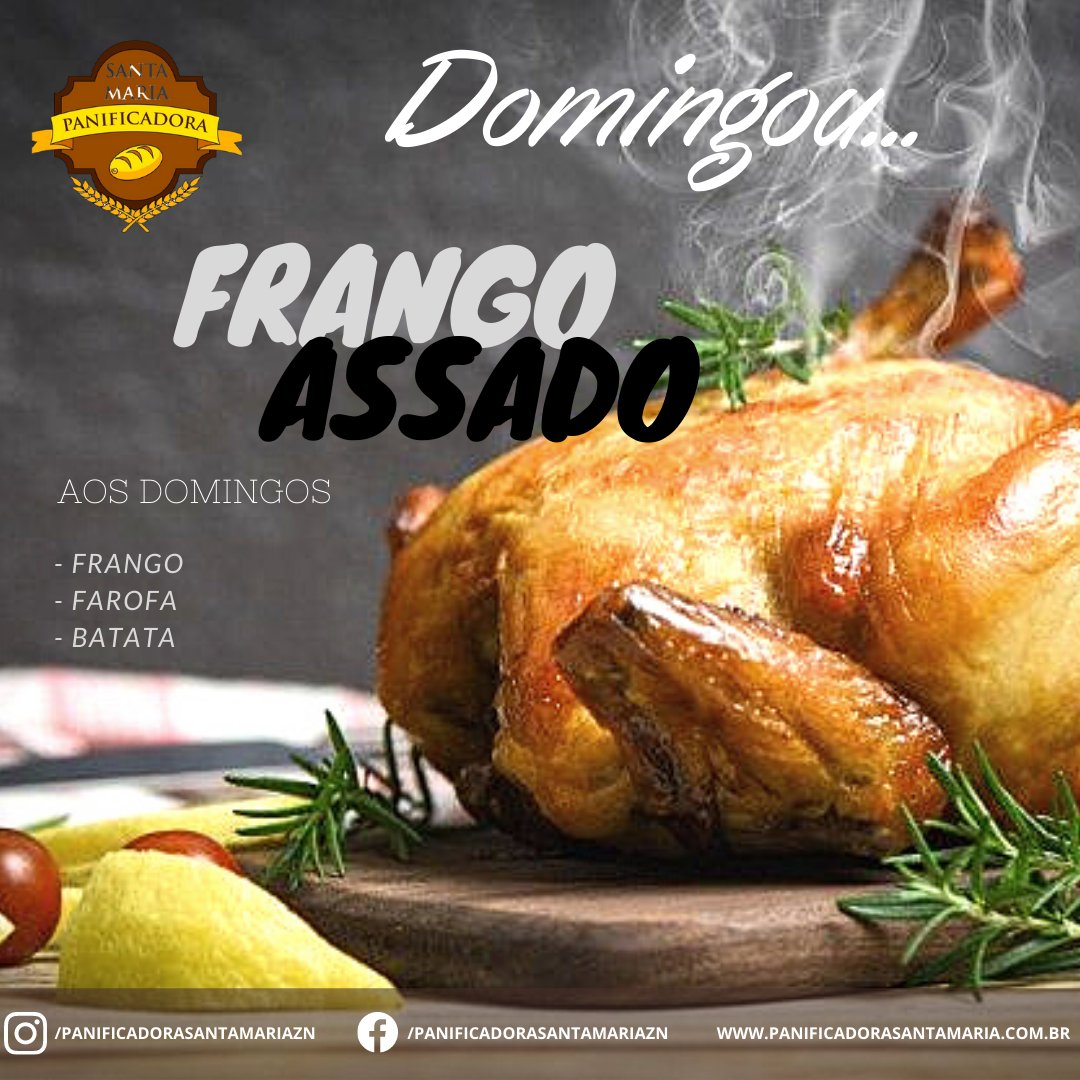 santamariazn's tweet photo. Frango Assado Panificadora Santa Maria!
Todos os Domingos. Uma delicia! 😍
.
☎(13) 32998192
📱 (13) 991803766
Rua Pascoal Lembo, 316 - Santa Maria - Santos - SP https://t.co/gz7qs56qKD