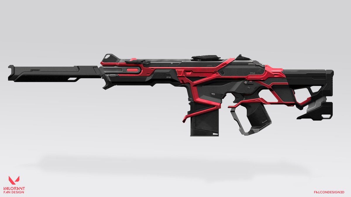 FalconDesign3D's tweet photo. So... I did a Valorant Phantom -fan- skin in 3d 

#ValorantArt #valorant #b3d #conceptart https://t.co/7RmwgZNg1r
