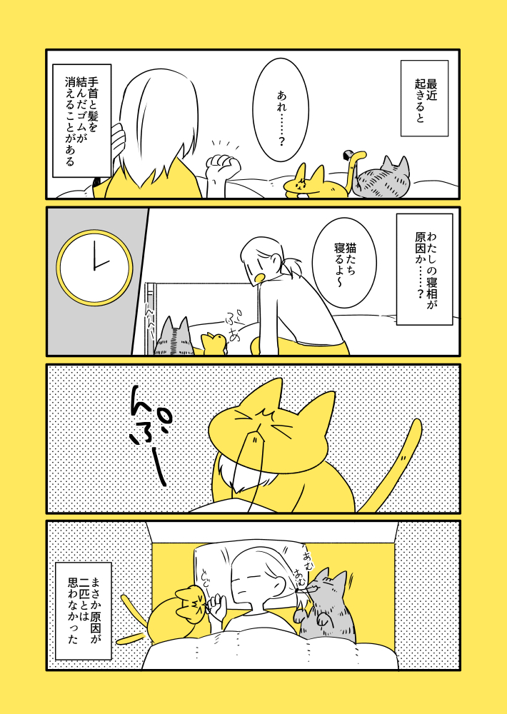 猫と子猫とヘアゴム https://t.co/eFy6e0kK4p 