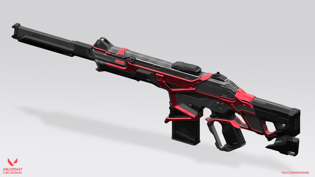 FalconDesign3D's tweet photo. So... I did a Valorant Phantom -fan- skin in 3d 

#ValorantArt #valorant #b3d #conceptart https://t.co/7RmwgZNg1r
