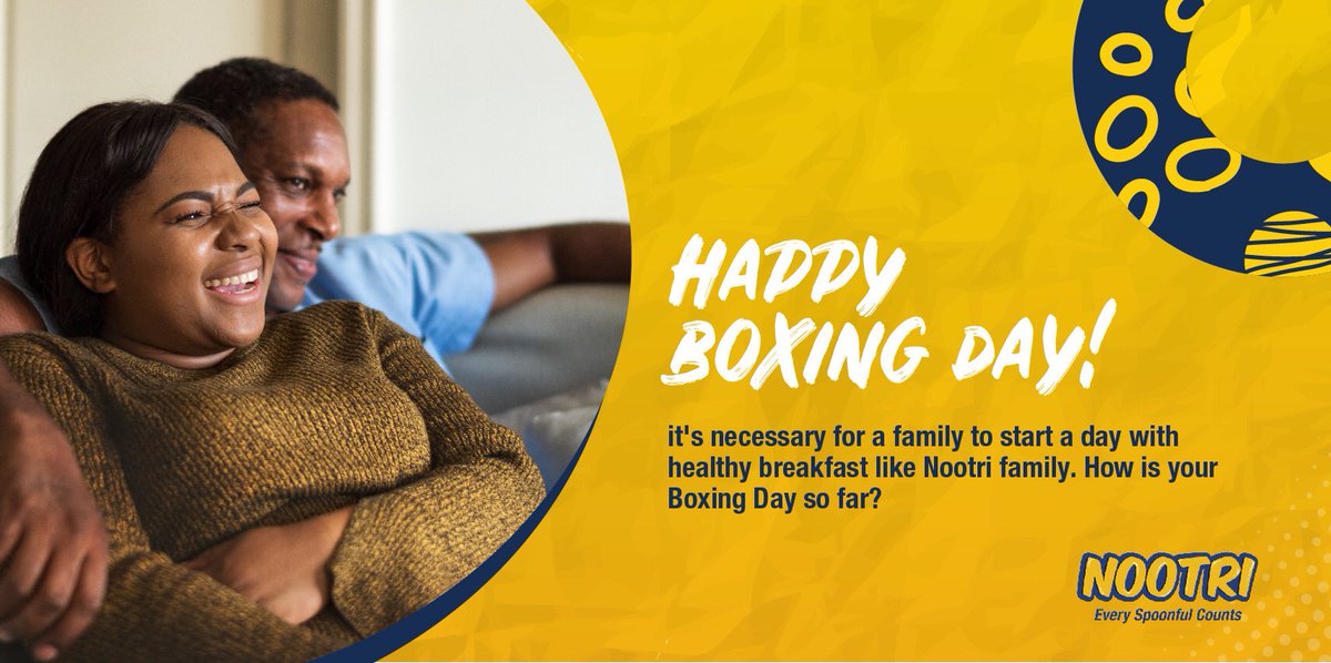 It’s necessary for a family to start a day with healthy breakfast like Nootri Family. How is your Boxing Day so far?