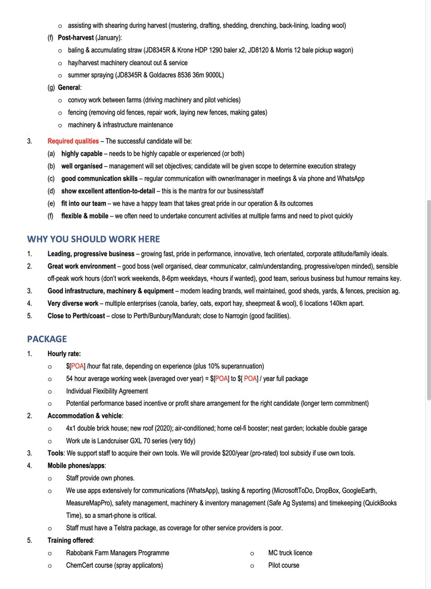 mdfowler100's tweet photo. We are seeking an assistant manager to join our rapidly growing farming business at Tincurrin, WA. Details below. Please DM for further information and contact details. Retweets appreciated. https://t.co/15oyyS7315