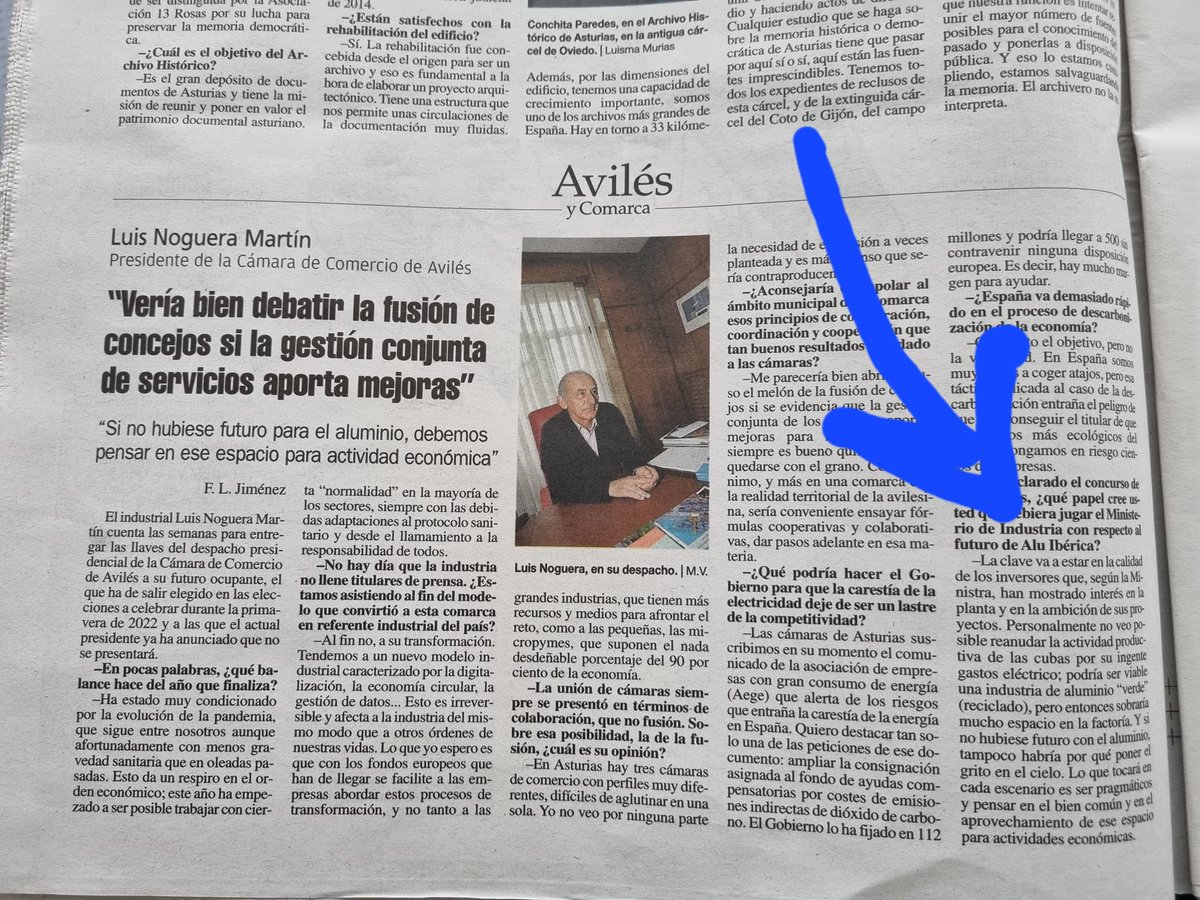 Vimsem1's tweet photo. Al presidente de la cámara de comercio de Avilés no parece importarle que la industria del aluminio siga en la comarca @Alcoa #Aluiberica @RebelinAluminio @Traballalcoruna @GZ_soviet @USTP_PortDeBcn @mincoturgob @PSOE @UgtFicaAsturias @AluCcoo @Alcoanosecierra @GobAsturias https://t.co/ooFSdngTC4