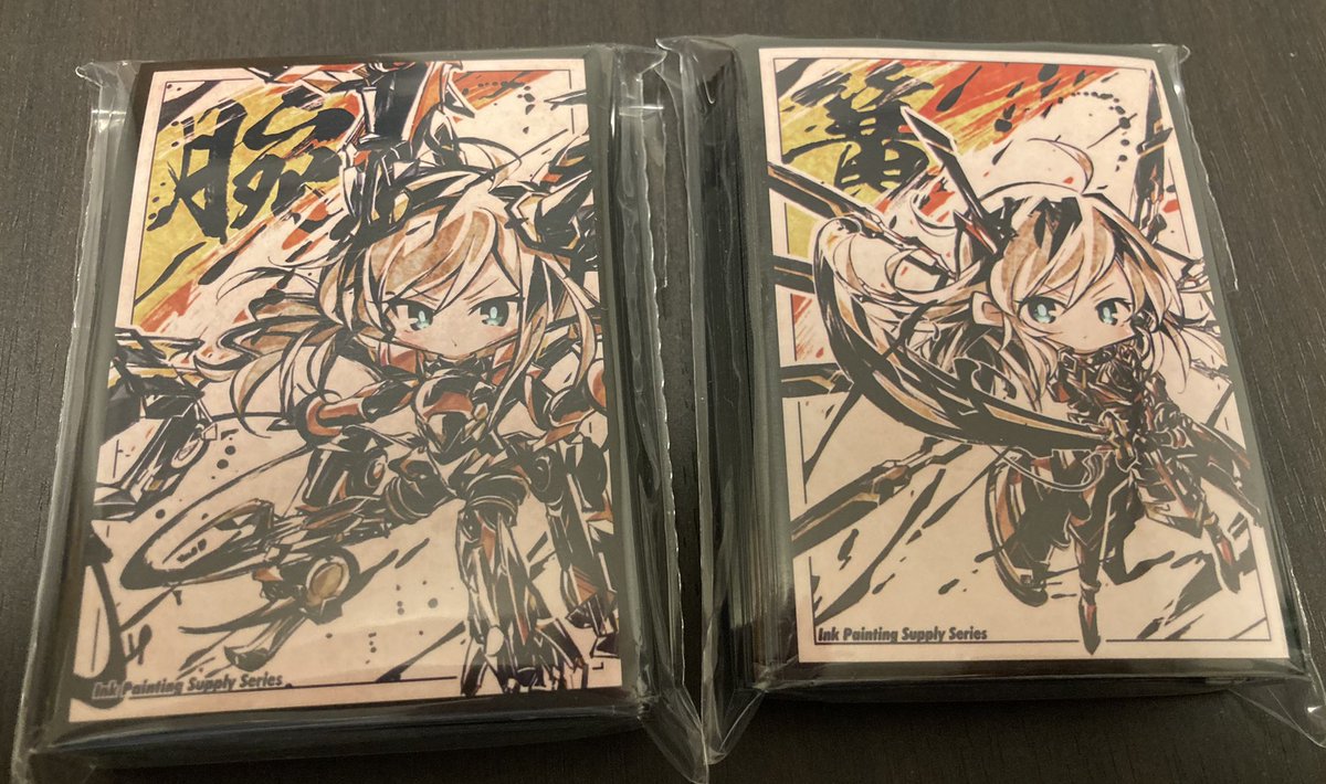 実物写真！ SD墨絵風カガリセットのスリーブです！ 本日24時から頒布