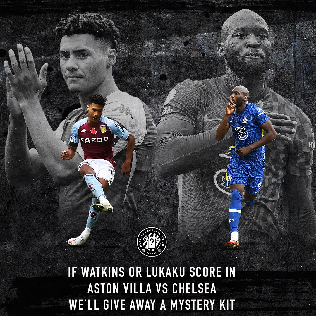 🚨 GIVEAWAY 🚨 If Watkins or Lukaku score in the Villa v Chelsea game we’ll give away a mystery football kit box 📦🔥 To enter- 1️⃣ Follow @MysteryFootyco 2️⃣ Retweet 🔁 Good Luck 🤞 Winner announced tomorrow 🕰