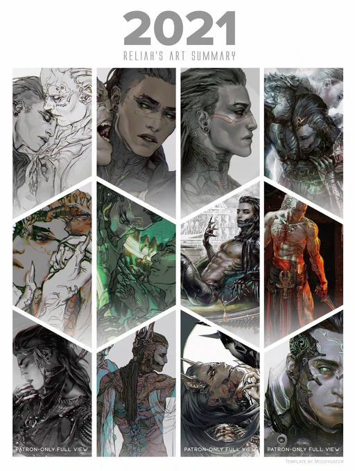 #Artsummary2021 • This year, my patrons saved my artistic life, so I'm slowly returning to my original dreams and ideas. 🖤 