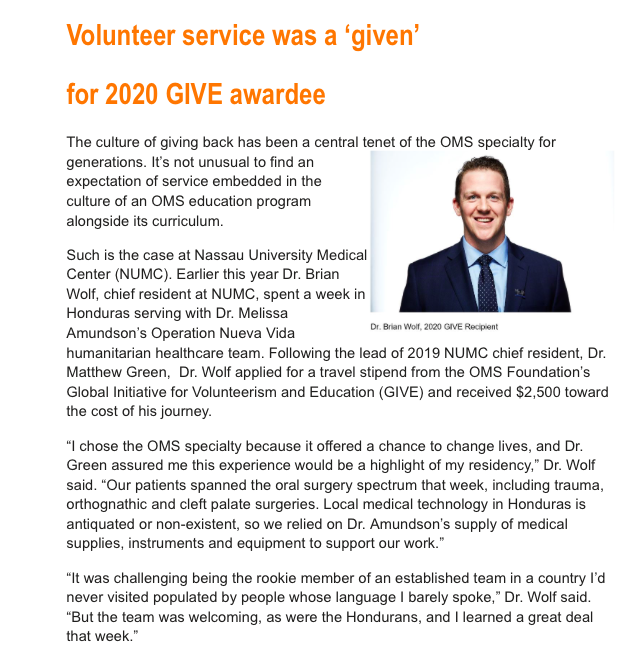 AmundsonMaxFax's tweet photo. An OMS foundation recipient. #IAOMS #AAOMS #humanitarian #omsfoundation https://t.co/3jcVwUDhsf