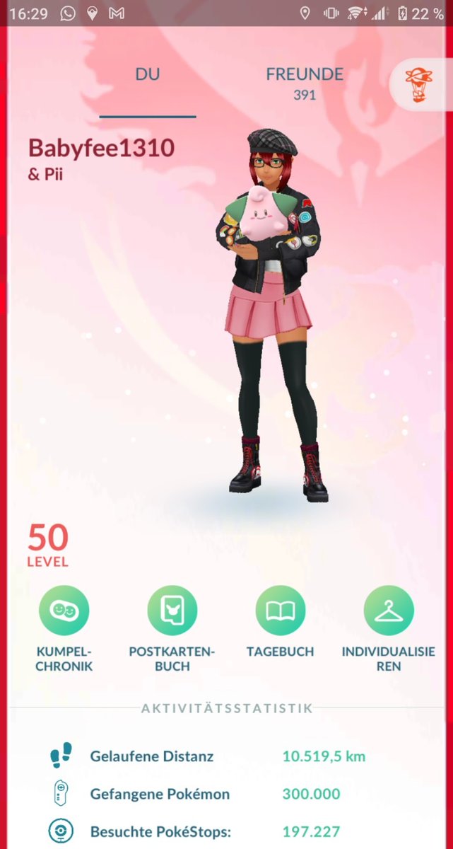 Babyfee1310's tweet photo. 300.000 🤓 
Hätte nicht gedacht, dass ich es dieses Jahr noch hinbekomme 🥳
Start : 03.01.19 

#pokemongoapp 
#PokemonGOfriends https://t.co/e5NTHeUS11