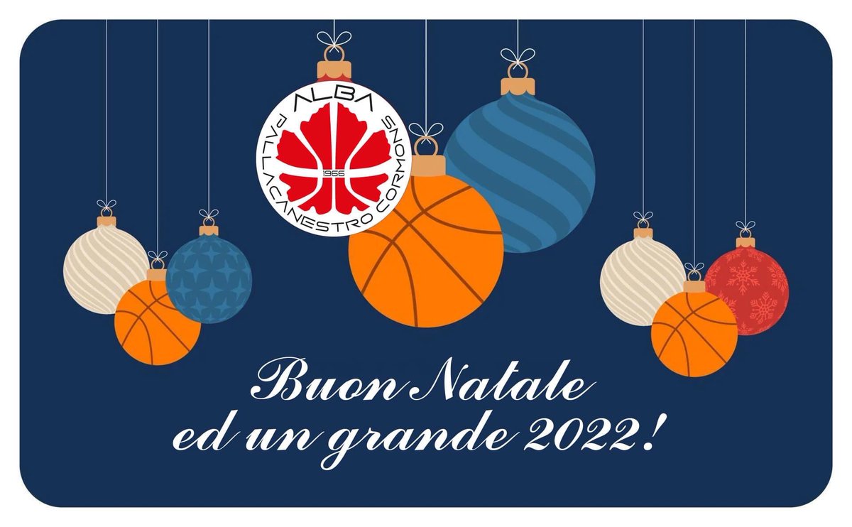 UsAlbaAsd's tweet photo. L’ @UsAlbaAsd e tutto il suo staff augura un sereno 𝑵𝒂𝒕𝒂𝒍𝒆 🎄💫 ed un buon inizio 𝟮𝟬𝟮𝟮 🥂a tutti i suoi tifosi ed alle loro famiglie. 
#noisiamolalba #BuonNatale #italbasket #fipfvg #ilovethisgame #cormòns #Natale2021 #festività #Auguri #anno2022 https://t.co/01kFhPTA0M