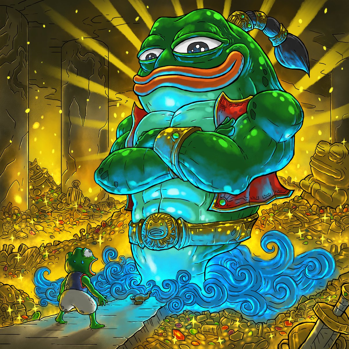 QuartzFrame's tweet photo. Djinn Pepe 
on Foundation
https://t.co/iAYvLeakAc

'' Make your wishes...... Master ''

#nftcollector #NFTs #pepe #pepethefrog #FrogFam #Frog #nftpepe https://t.co/kZbU2lX5GE
