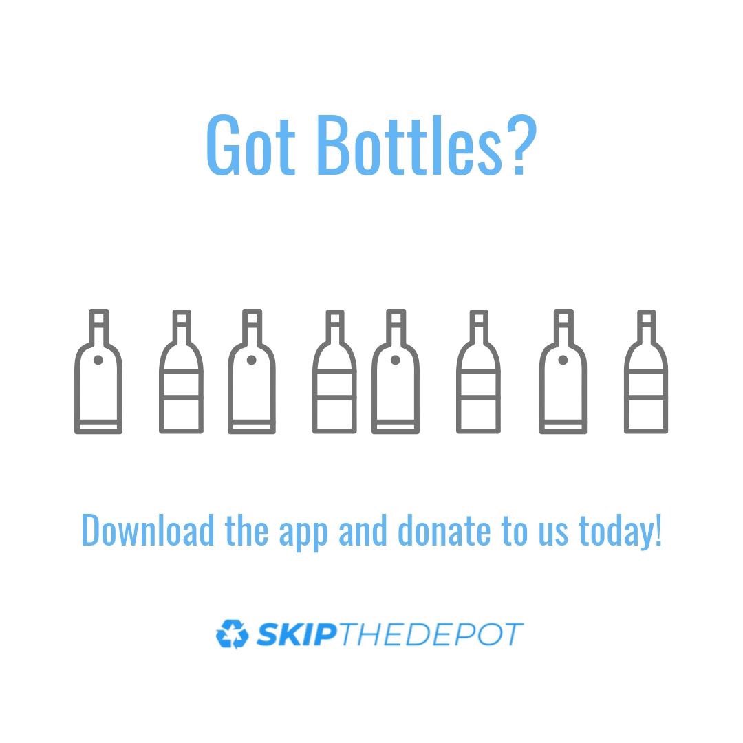 Have empty bottles from the holiday season? @skipthedepot makes it easy for you to support us! You can schedule a pick up right from your door, and the funds from your bottle will be deposited into our account! app.skipthedepot.com/iscwr